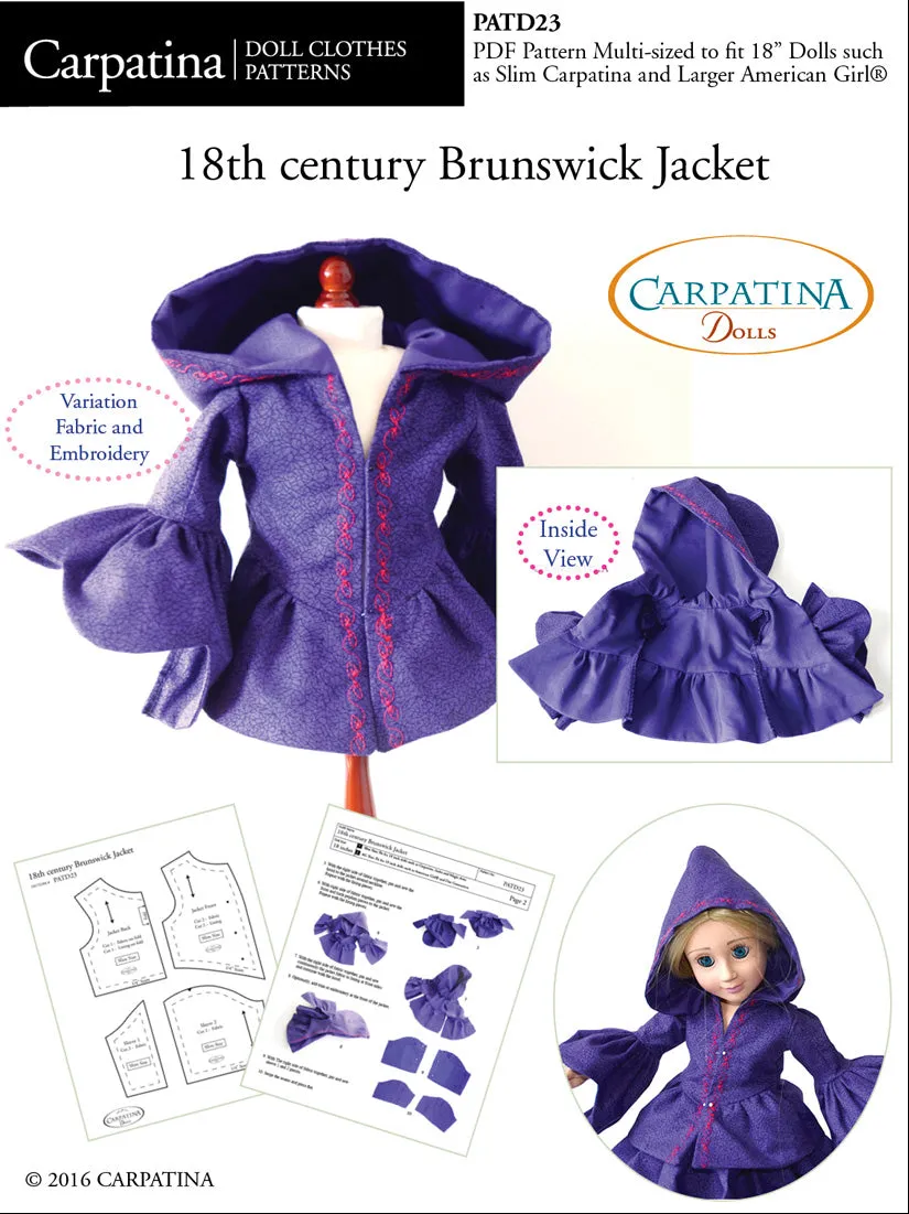 1750s Outlander Brunswick Jacket - Multi-Sized Pattern PDF or Print