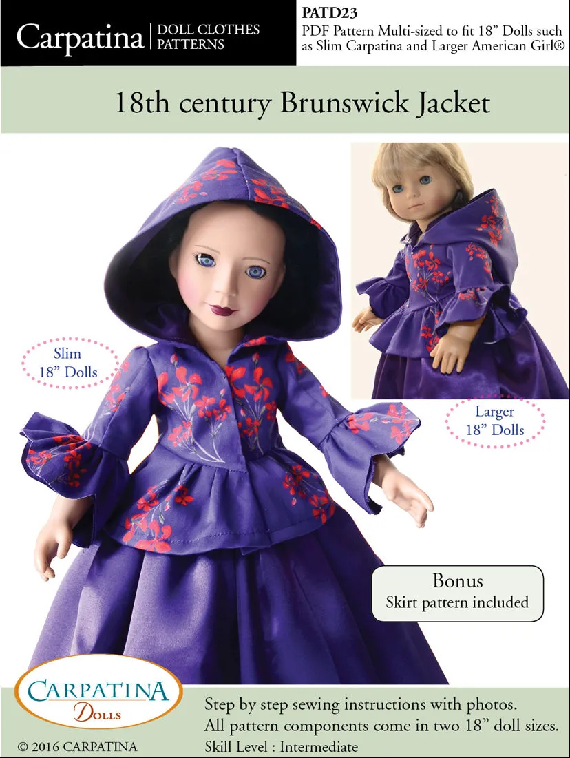 1750s Outlander Brunswick Jacket - Multi-Sized Pattern PDF or Print