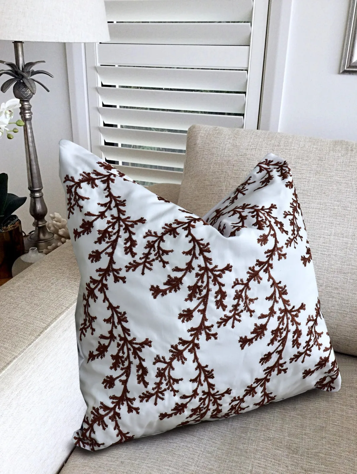 2 PCs Maroon Embroidered 5338 Cushions