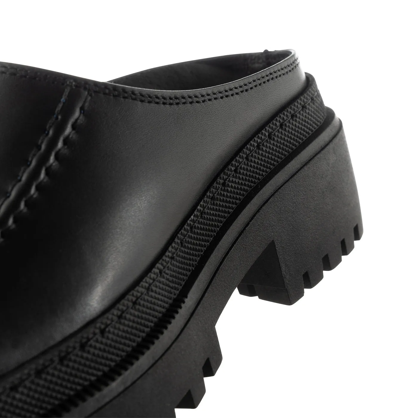 Annika mule leather - BLACK