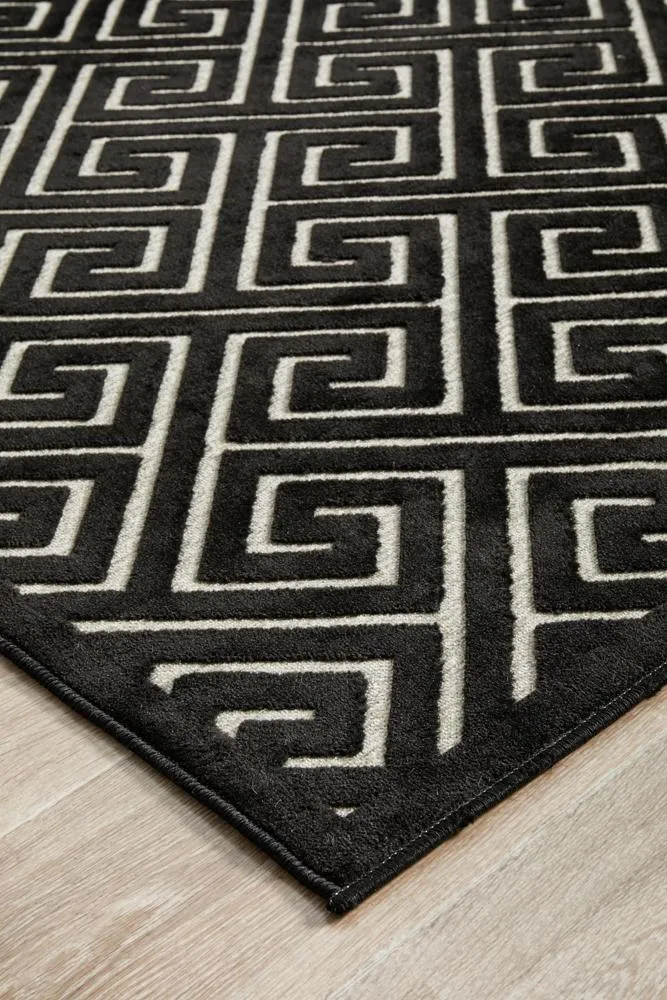 Aswan Alice Black & Gold Rug