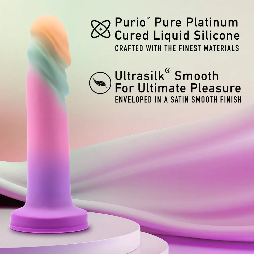 Avant By Blush® | Sunrise Gaze Artisan 7.5 Inch Dildo – Crafted With Purio® Liquid Silicone Wrapped In UltraSilk® – Sherbet