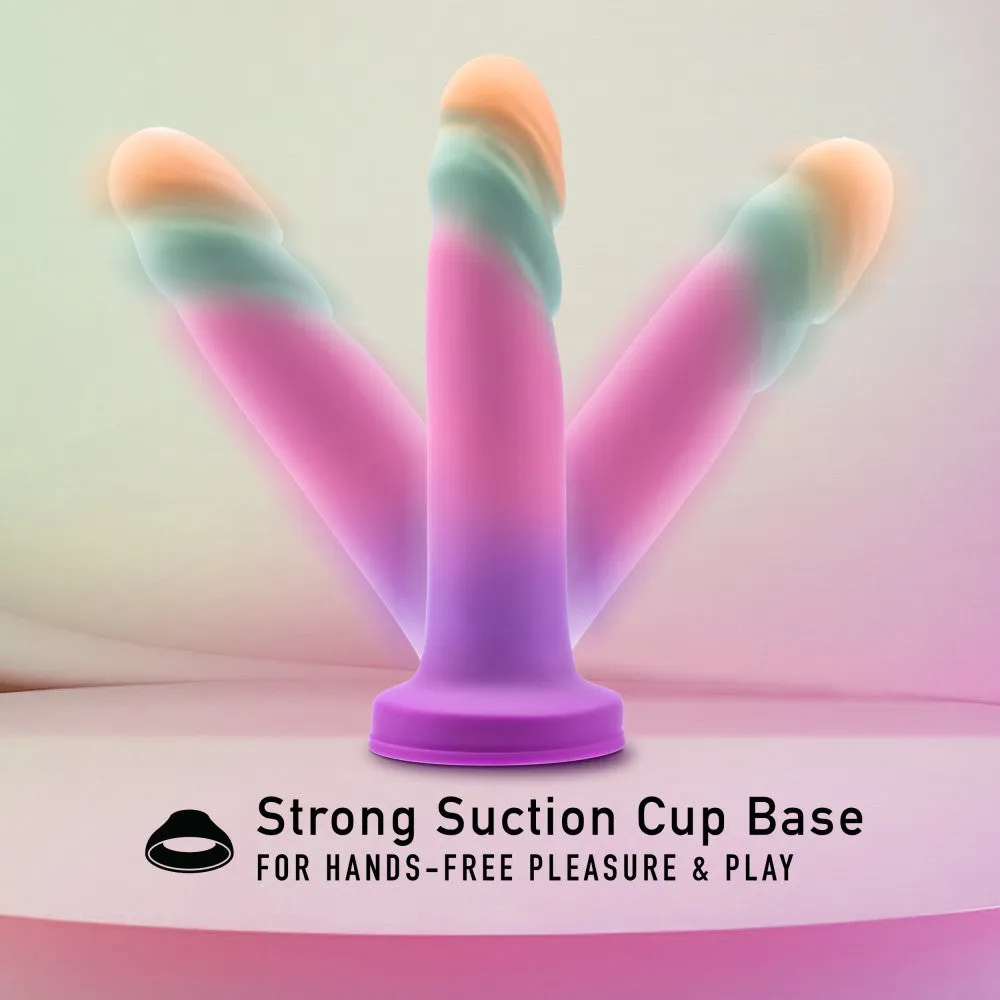 Avant By Blush® | Sunrise Gaze Artisan 7.5 Inch Dildo – Crafted With Purio® Liquid Silicone Wrapped In UltraSilk® – Sherbet