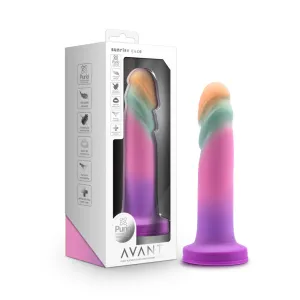 Avant By Blush® | Sunrise Gaze Artisan 7.5 Inch Dildo – Crafted With Purio® Liquid Silicone Wrapped In UltraSilk® – Sherbet