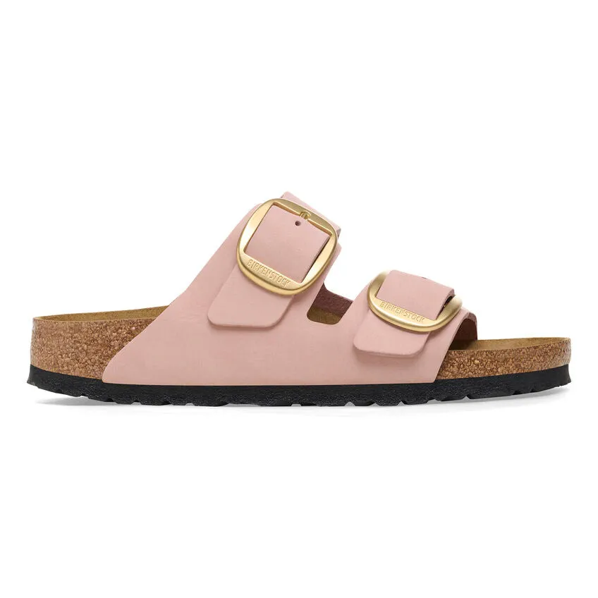 Birkenstock Arizona Big Buckle Nubuck Leather in Soft Pink