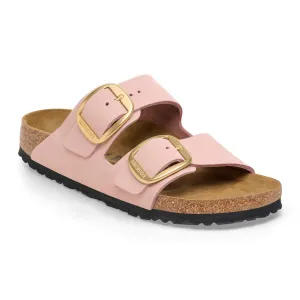 Birkenstock Arizona Big Buckle Nubuck Leather in Soft Pink