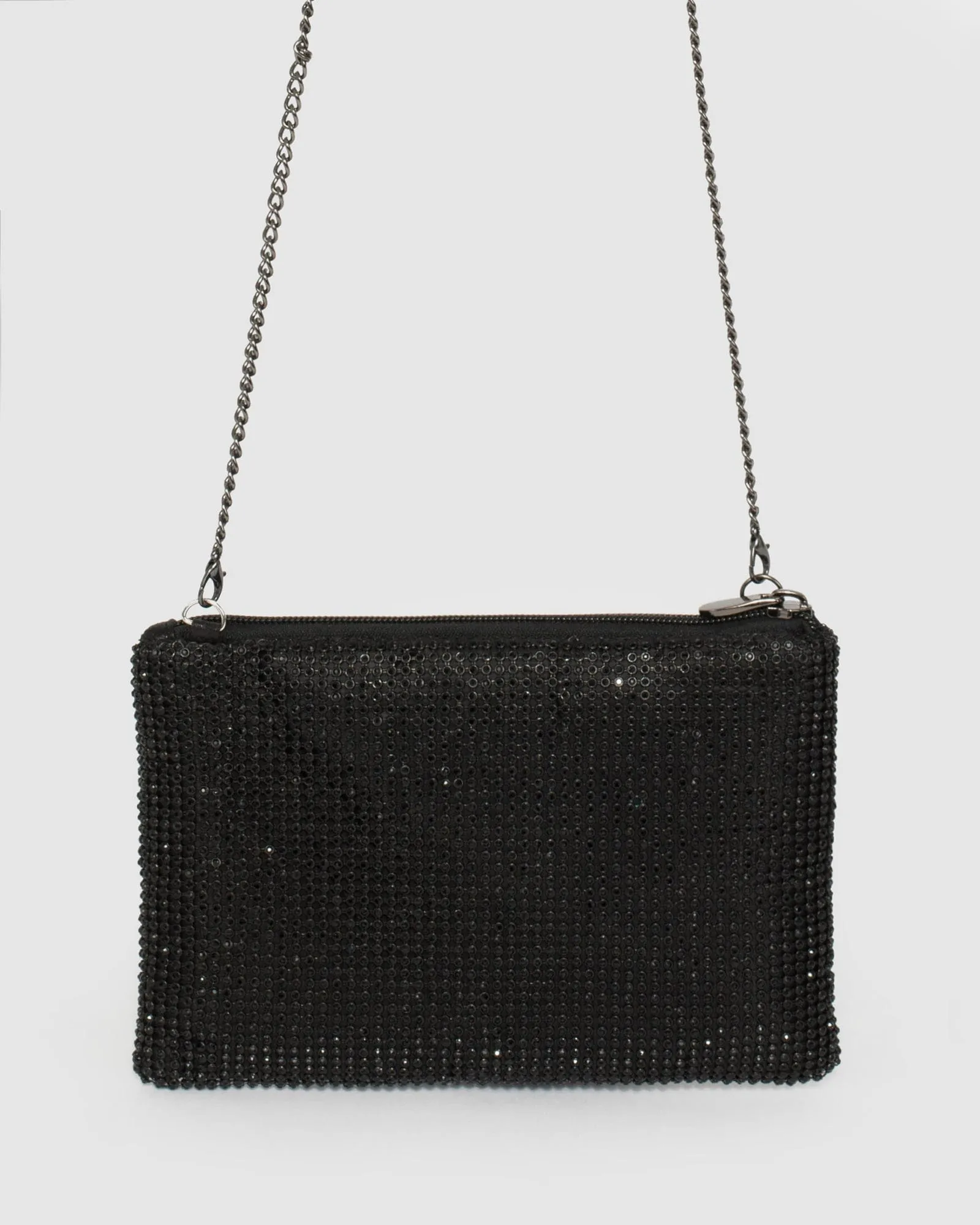 Black Chainmail Peta Crossbody Bag