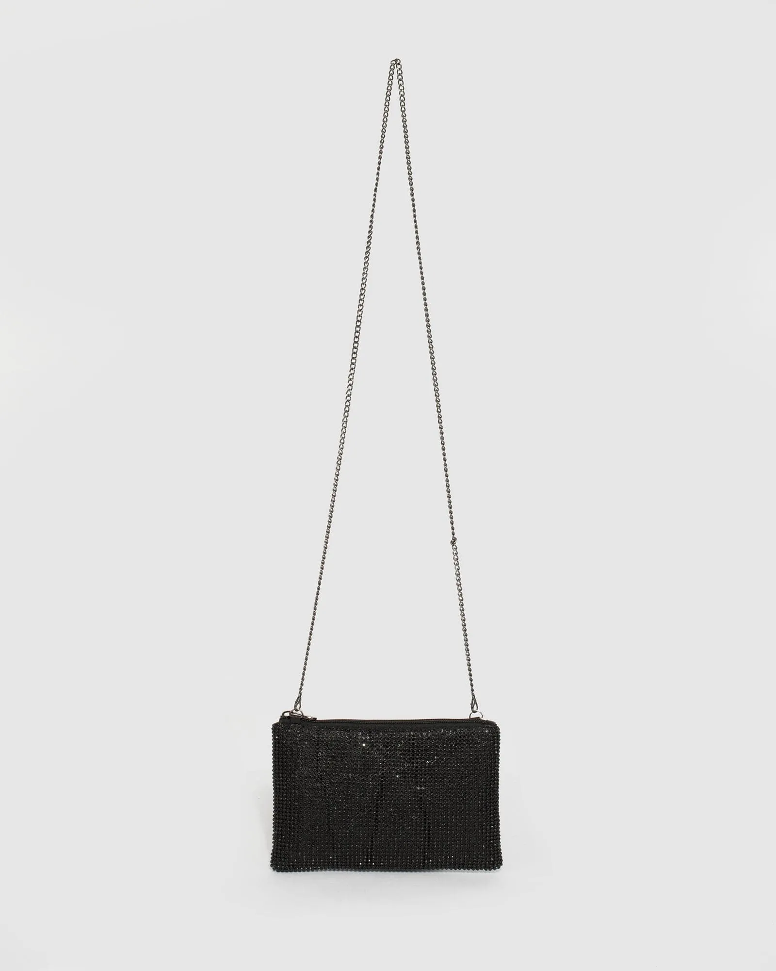 Black Chainmail Peta Crossbody Bag