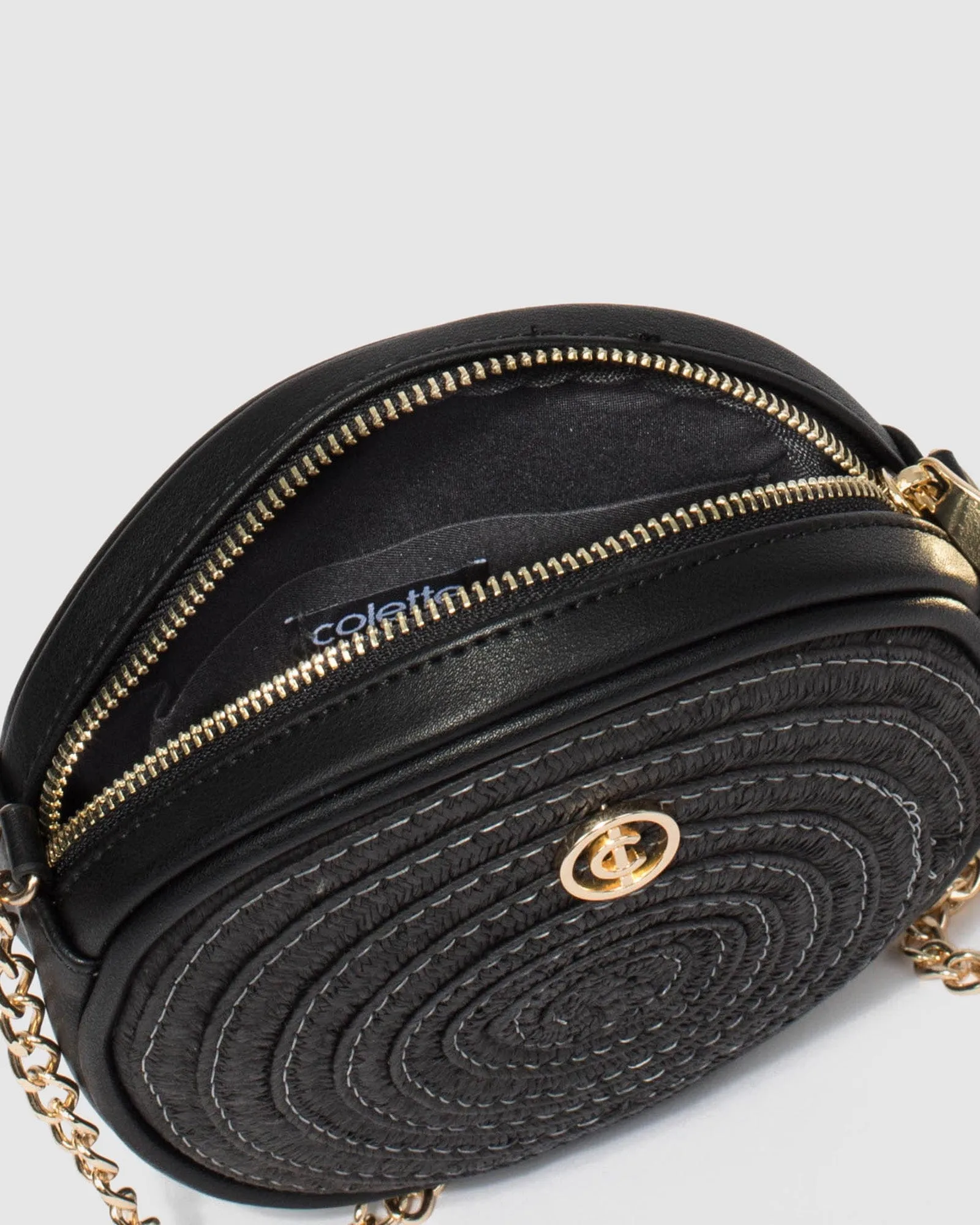 Black Hadlea Round Crossbody Bag