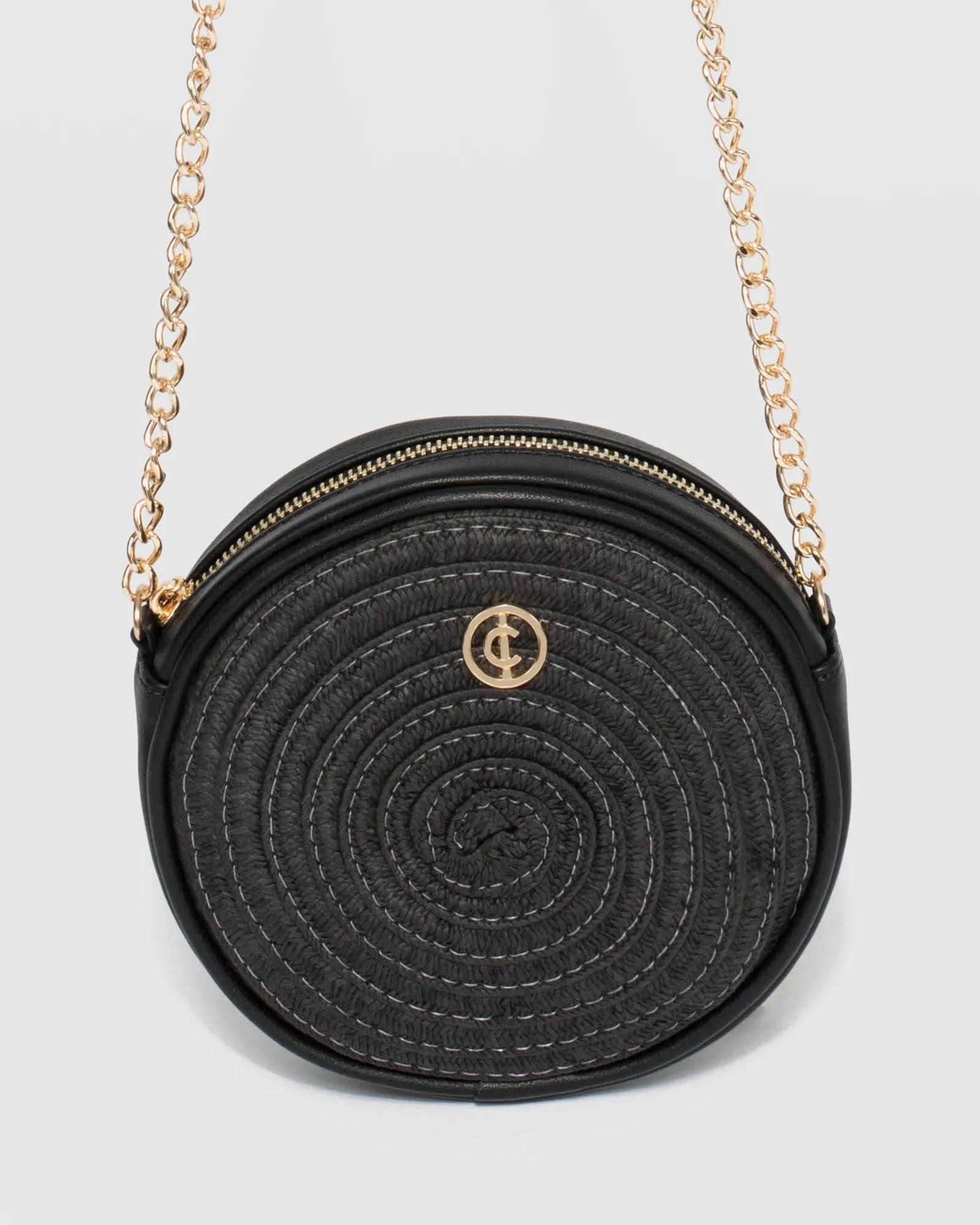 Black Hadlea Round Crossbody Bag