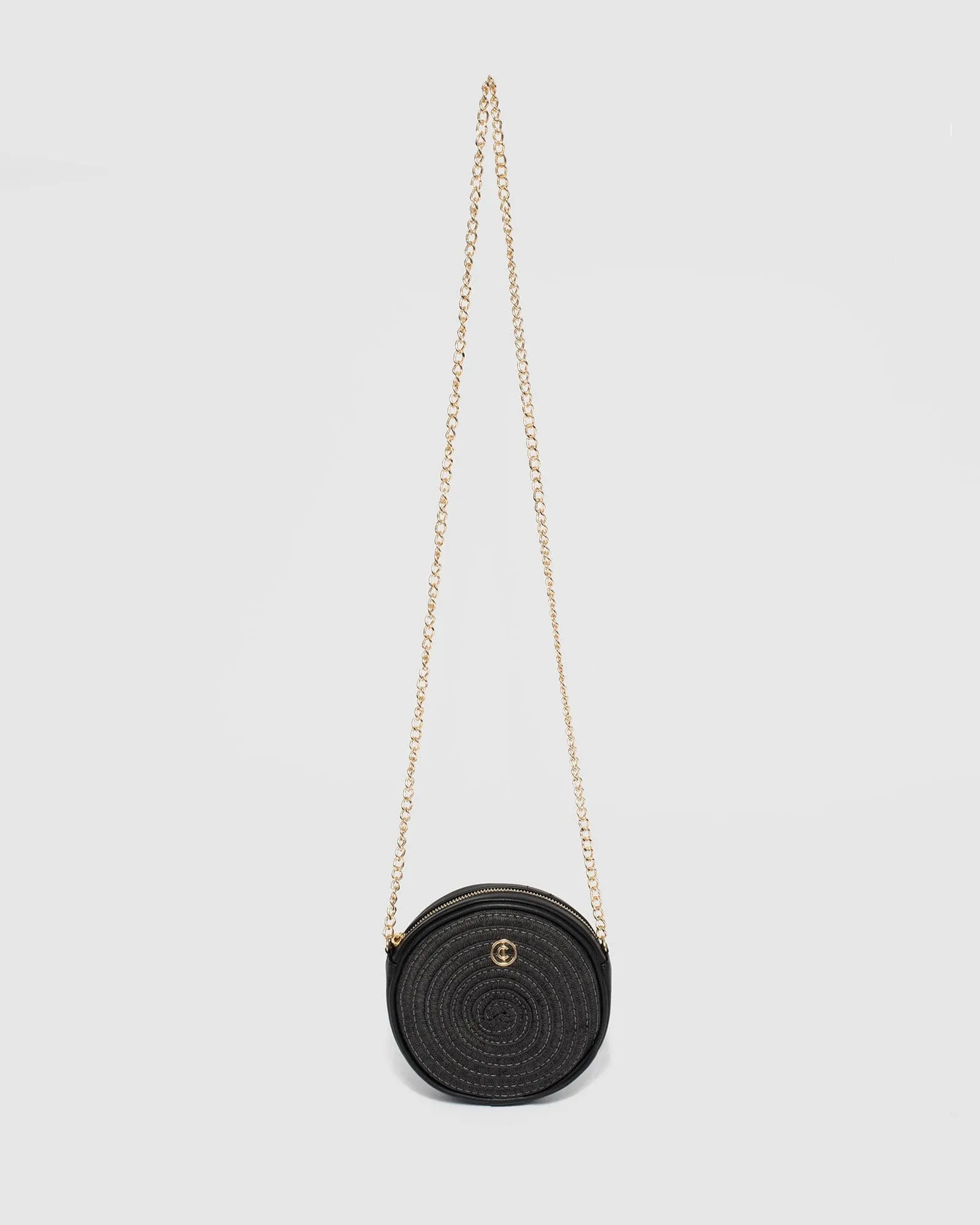 Black Hadlea Round Crossbody Bag