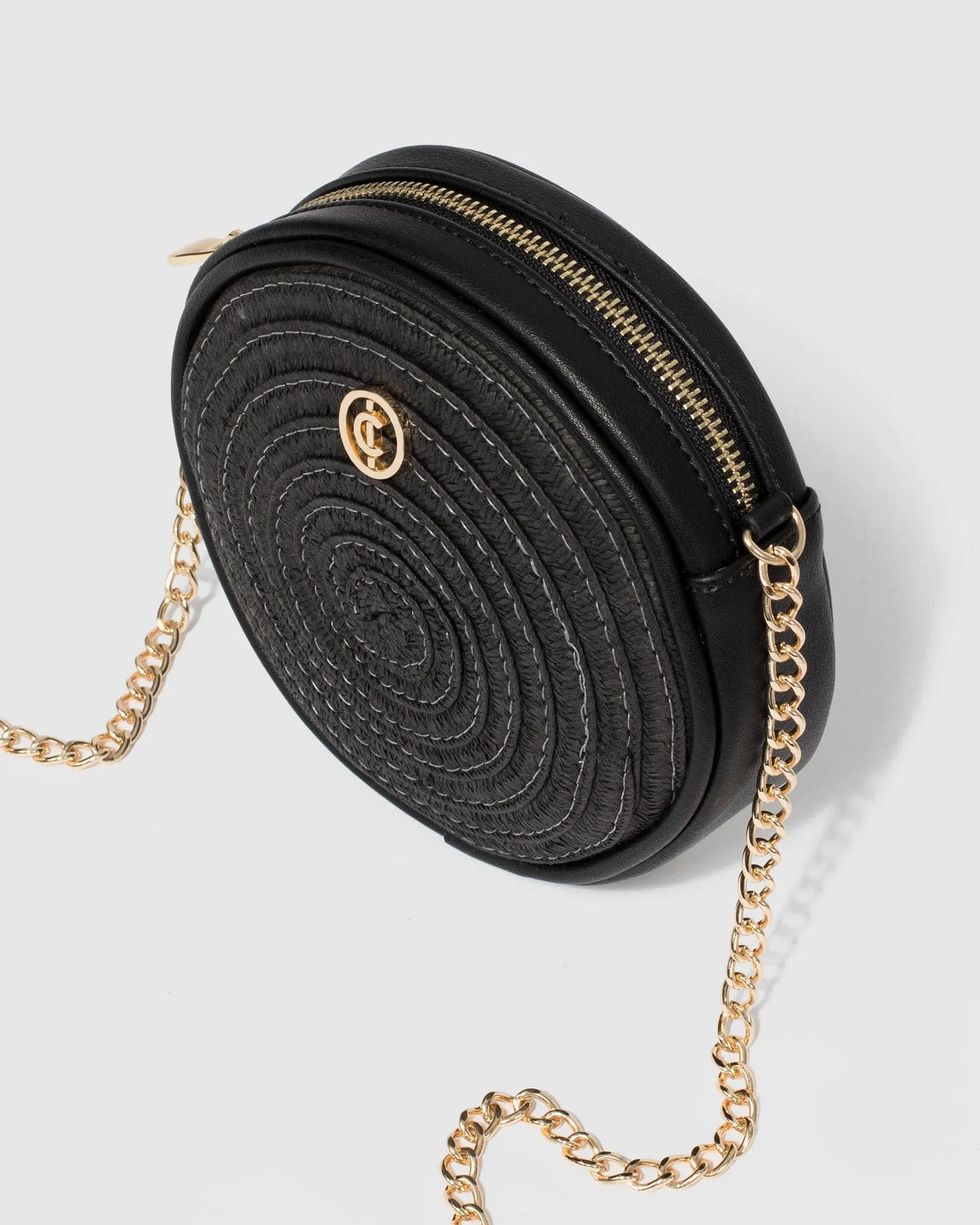 Black Hadlea Round Crossbody Bag