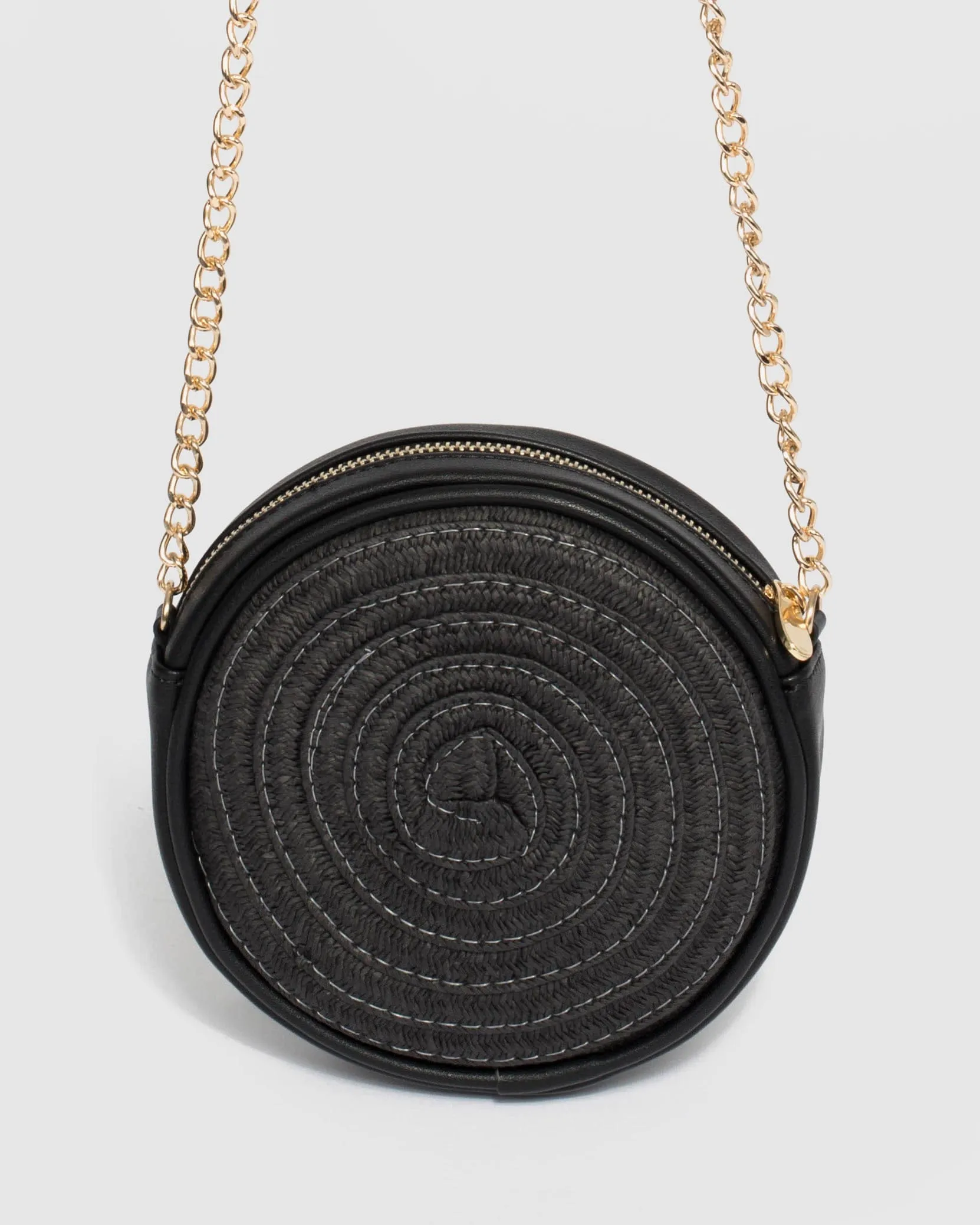 Black Hadlea Round Crossbody Bag