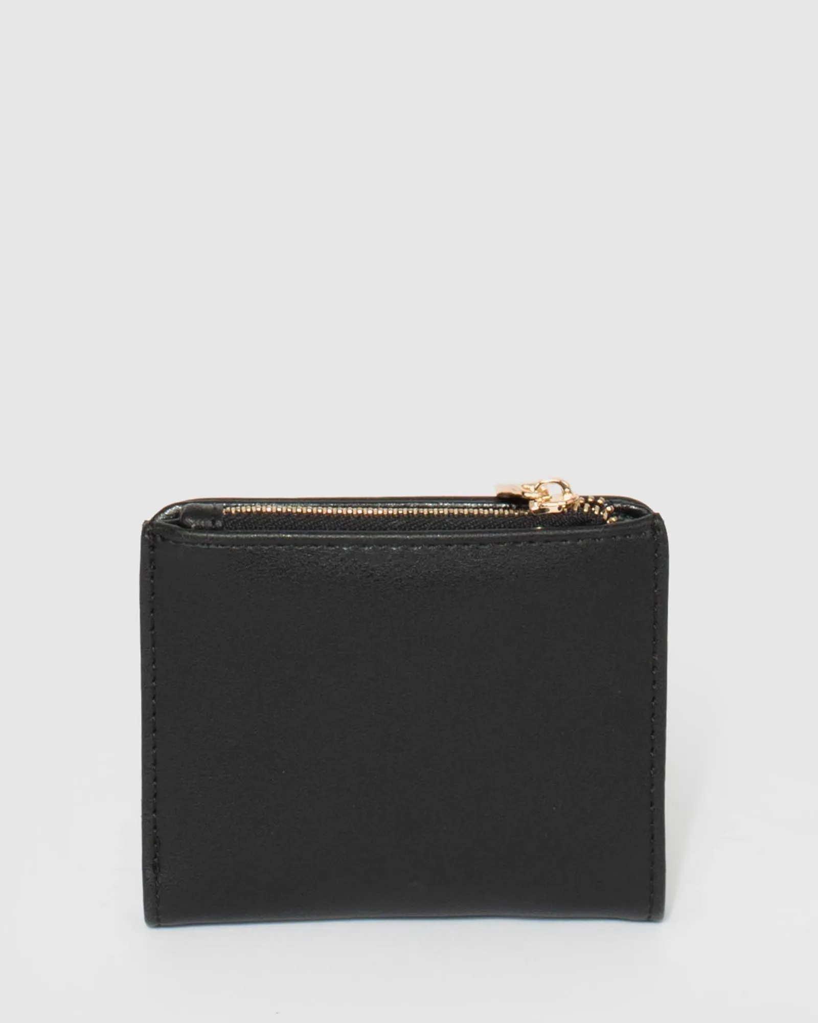 Black Mini Han Embroidered Wallet