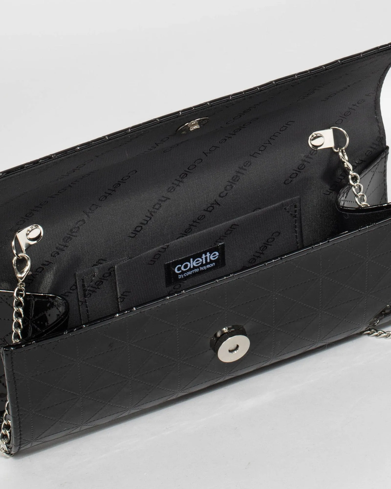 Black Nolene Plain Clutch Bag