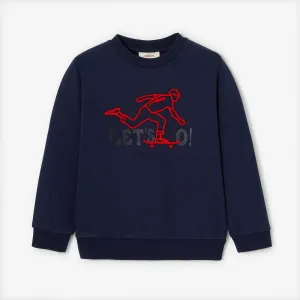 Boys' navy blue sweatshirt