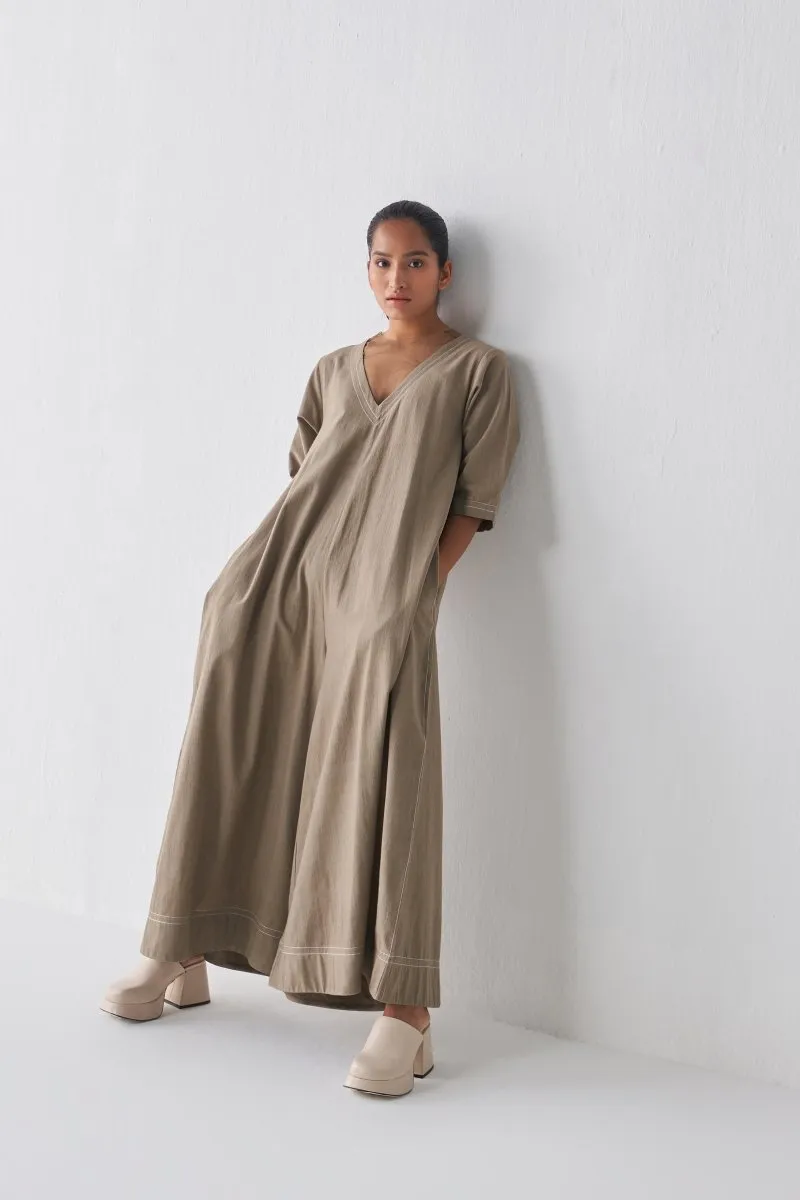 Broad Leg Jumpsuit - Sage