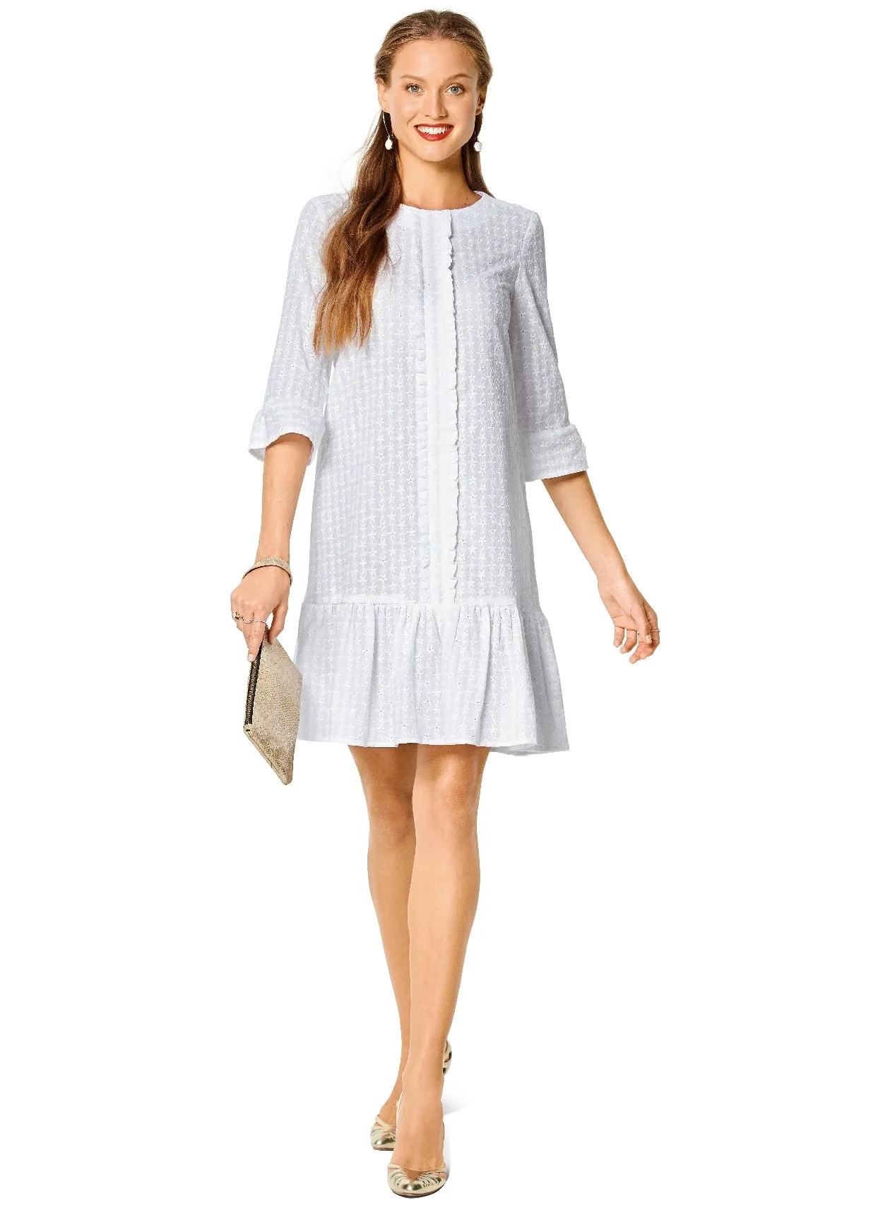 Burda Pattern 6208  Dress – Casual Fit – 
Hem Frills