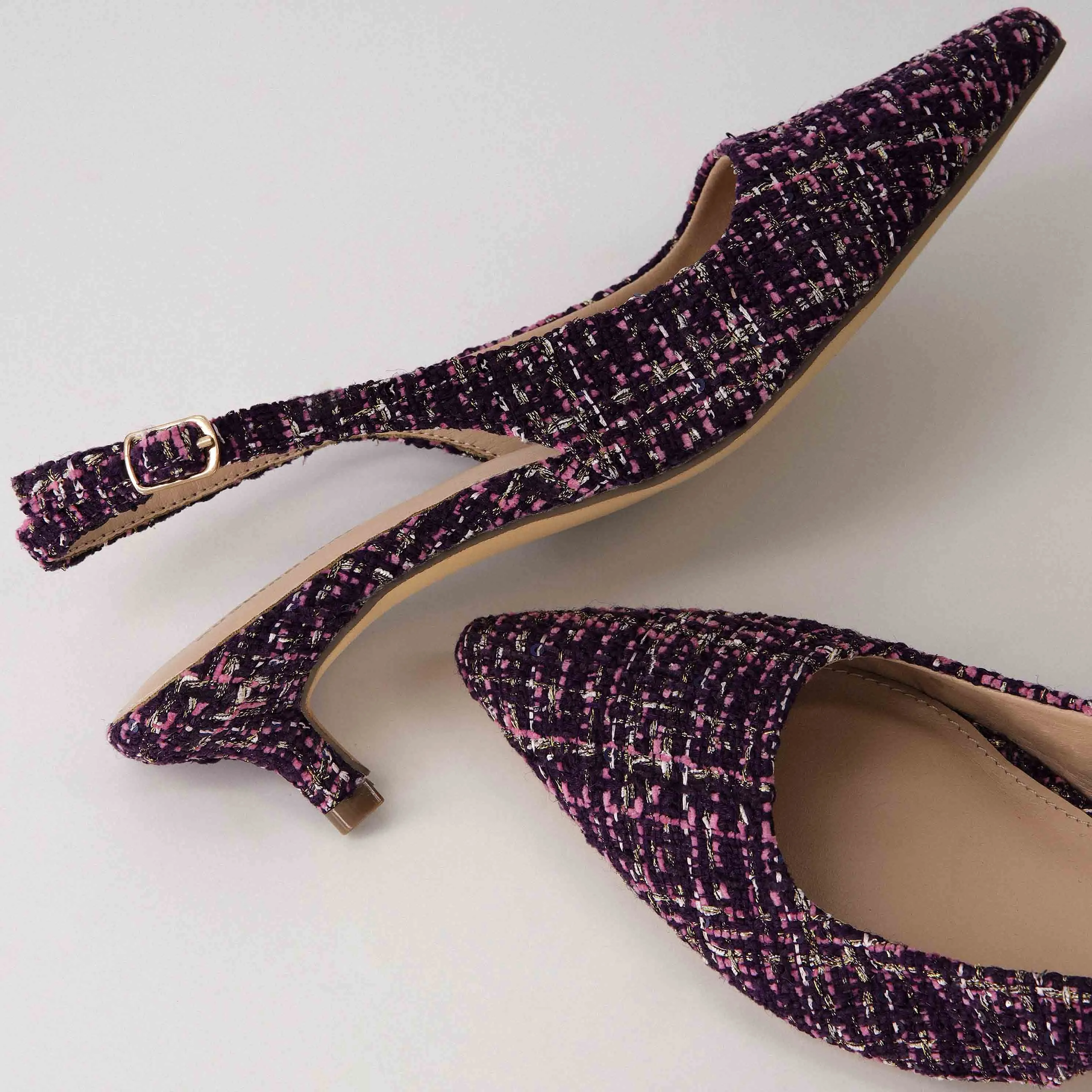 Buzz Tweed Kitten Heel