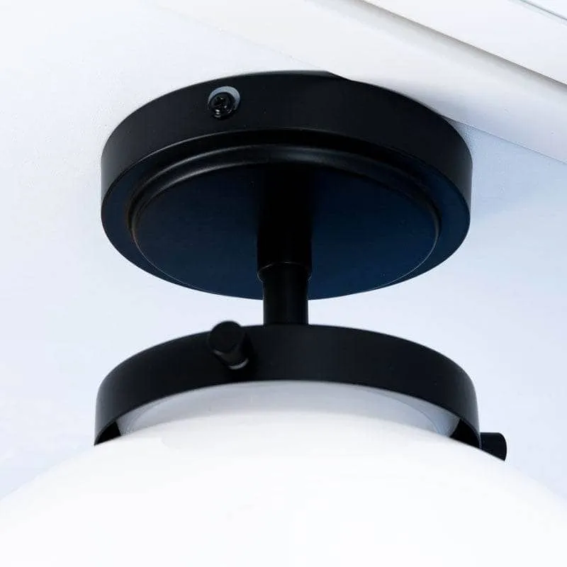 Calais 1 Light Semi-flush Ceiling Light - Matt Black