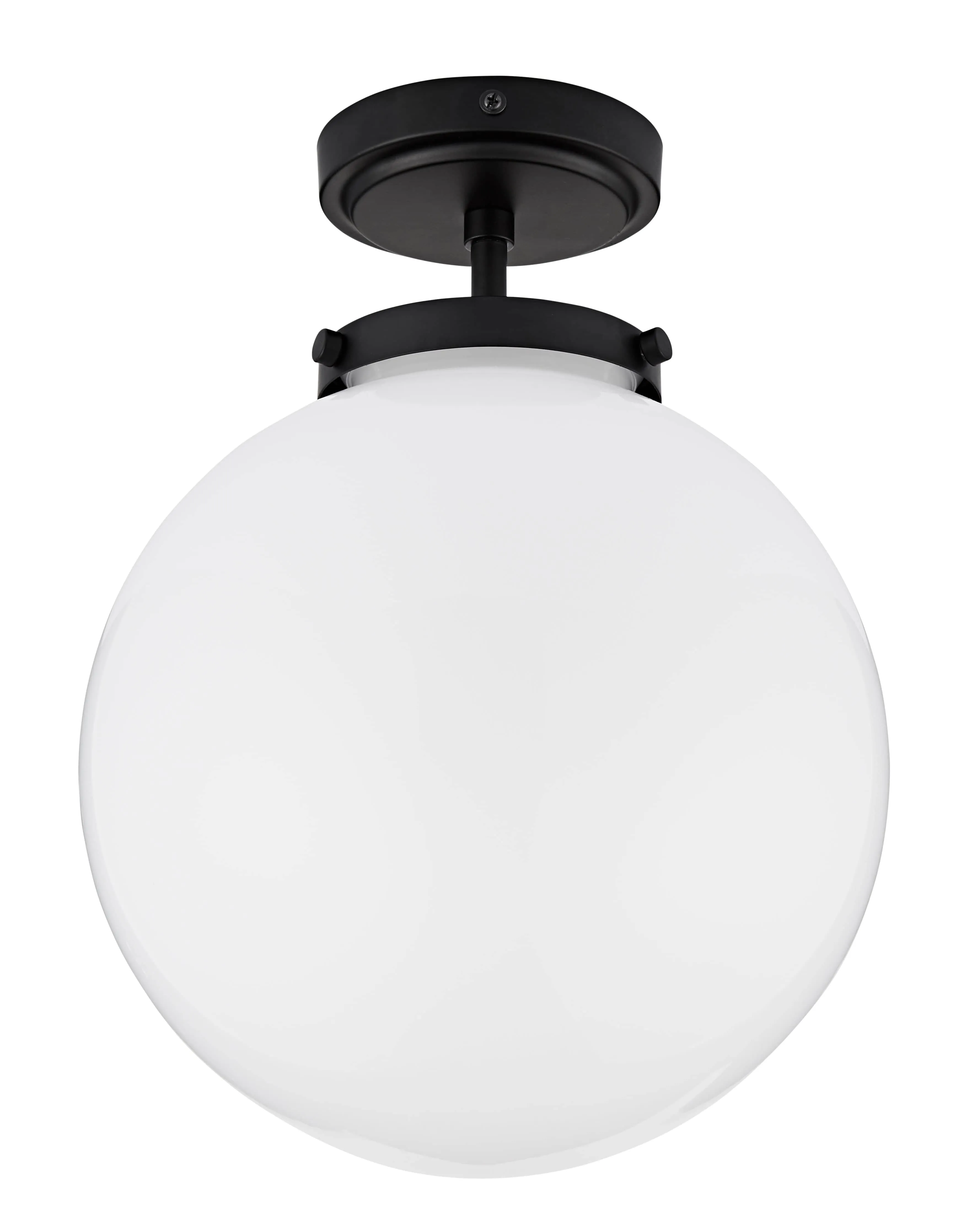 Calais 1 Light Semi-flush Ceiling Light - Matt Black