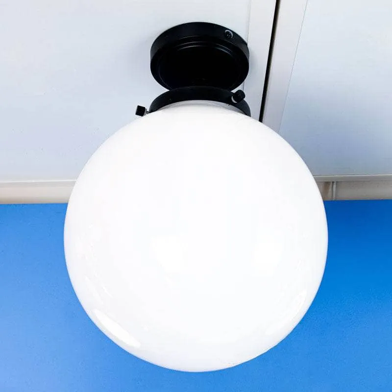 Calais 1 Light Semi-flush Ceiling Light - Matt Black