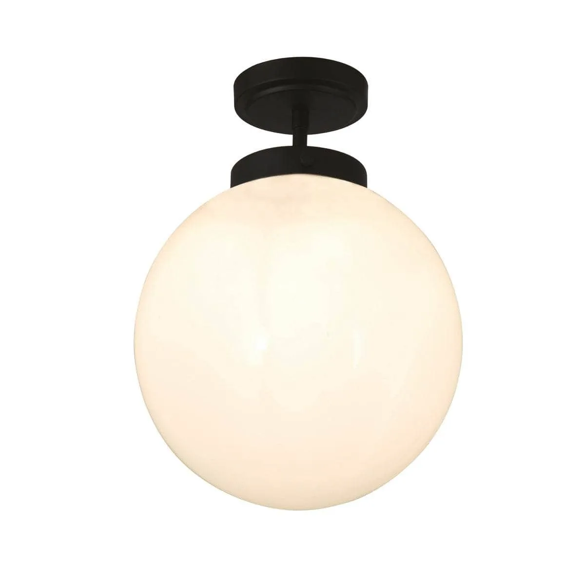 Calais 1 Light Semi-flush Ceiling Light - Matt Black