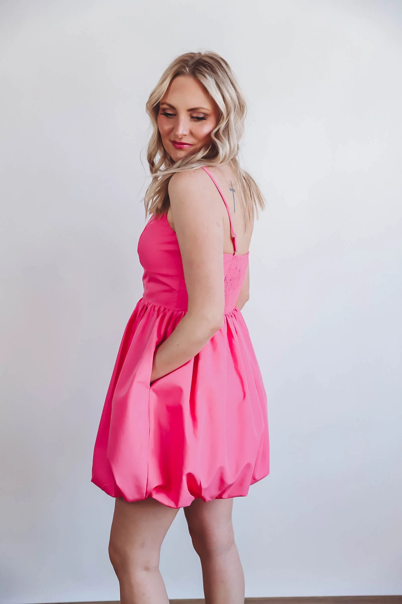 Camille Mini Dress-Pink