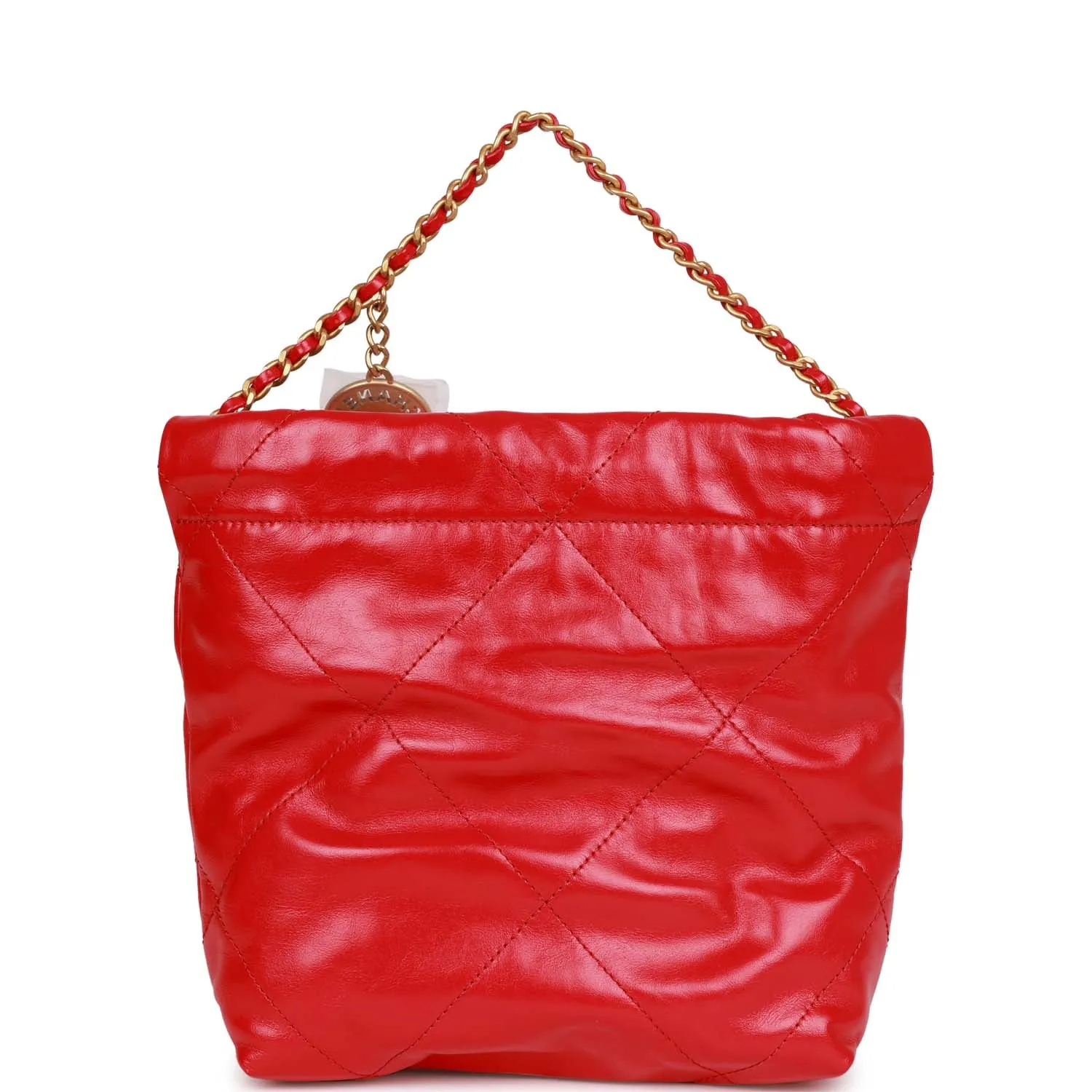 Chanel Mini 22 Bag Red Calfskin Gold Hardware