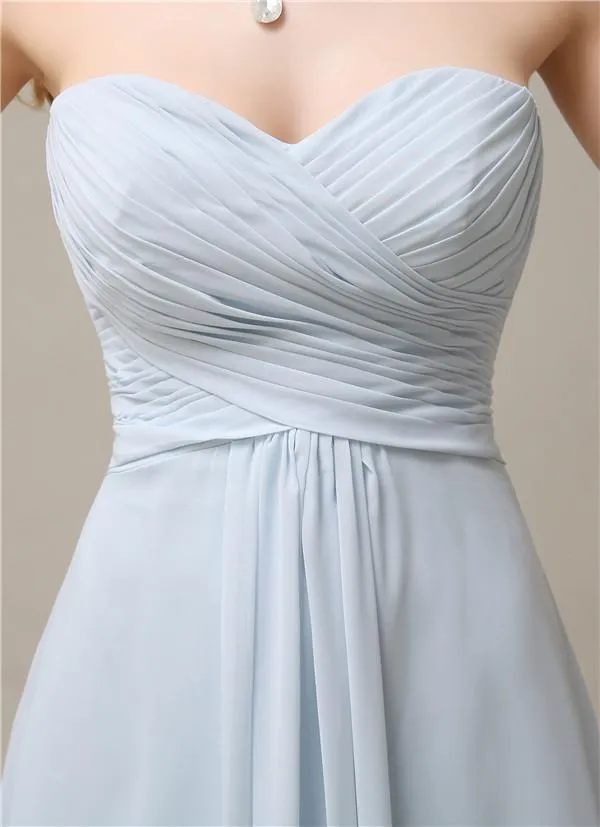 Charming A-line Sweetheart Sleeveless Floor-Length Bridesmaid Dresses