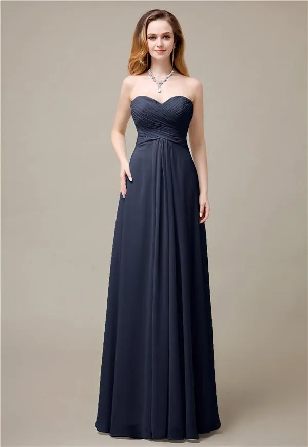 Charming A-line Sweetheart Sleeveless Floor-Length Bridesmaid Dresses