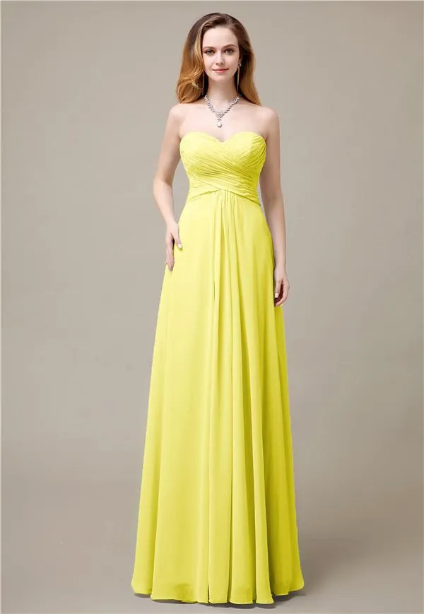 Charming A-line Sweetheart Sleeveless Floor-Length Bridesmaid Dresses