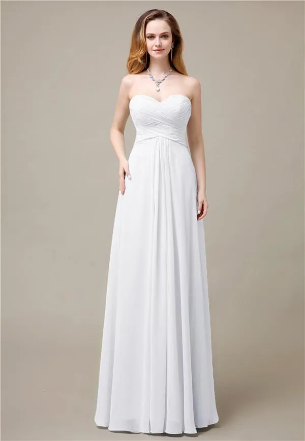 Charming A-line Sweetheart Sleeveless Floor-Length Bridesmaid Dresses