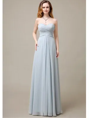 Charming A-line Sweetheart Sleeveless Floor-Length Bridesmaid Dresses