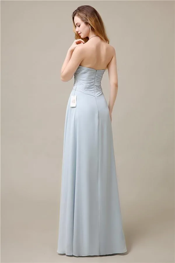 Charming A-line Sweetheart Sleeveless Floor-Length Bridesmaid Dresses