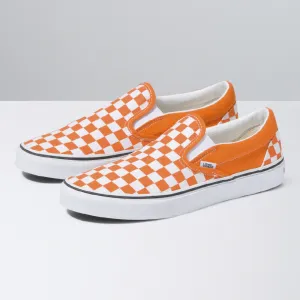 Classic Slip-On Orange Tiger/True White Checkerboard