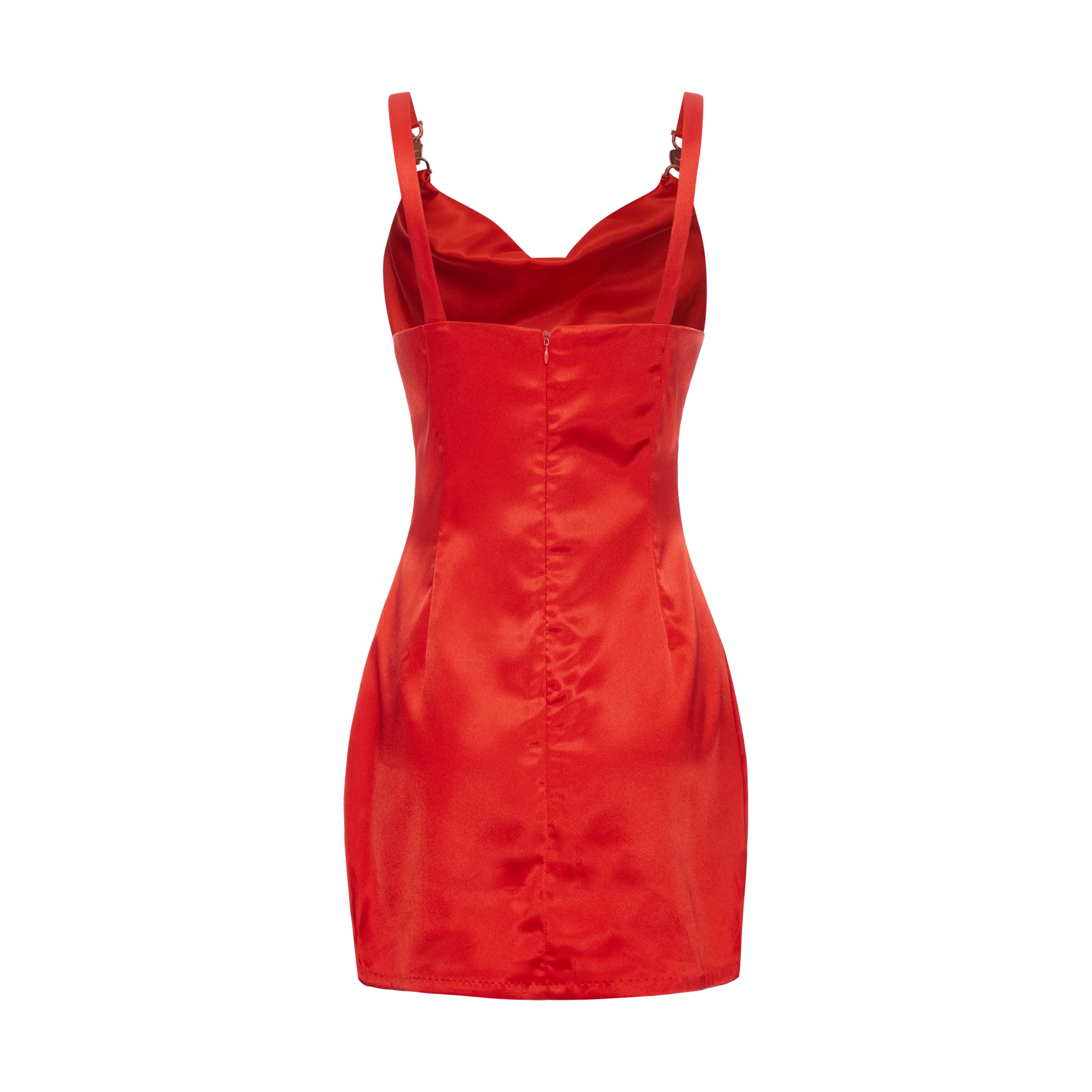 COPA MINI SLIP DRESS-RED