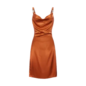 COPA SLIP DRESS-CHESTNUT