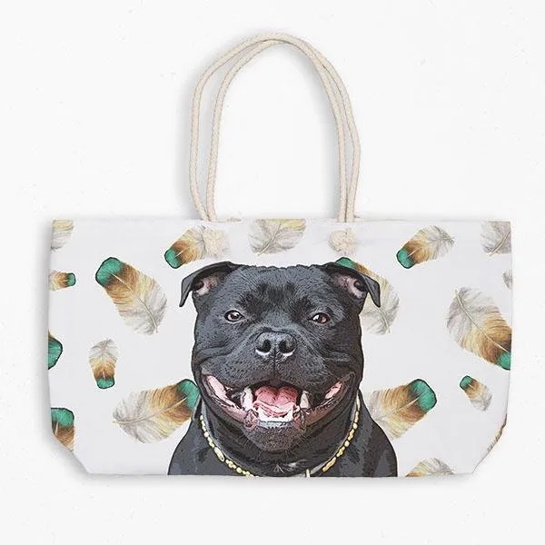 Custom Pet Art Weekender Tote Bag