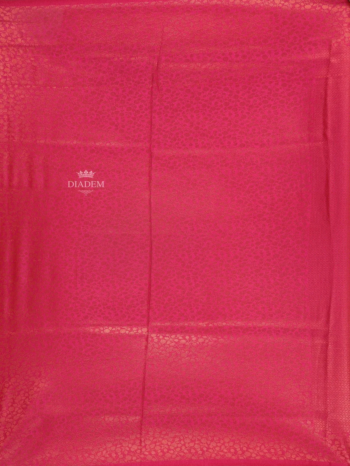 Dark Pink Semi Soft Silk Saree with Neli Design on the Body and without Border