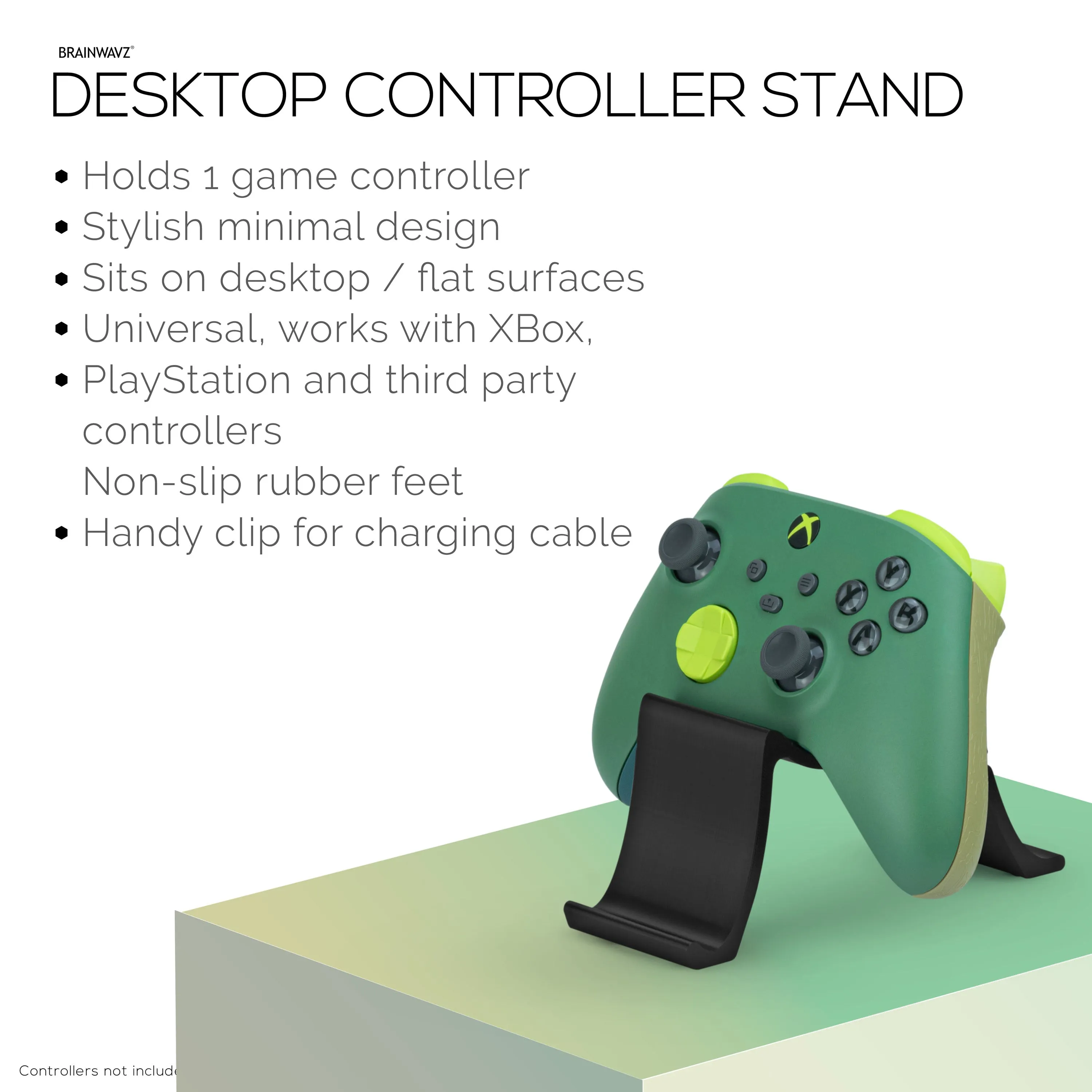 Desktop Game Controller Stand Holder – Stylish, Minimal Wave Design, Suitable for PS5, Xbox, Switch, PC & Retro Gamepads