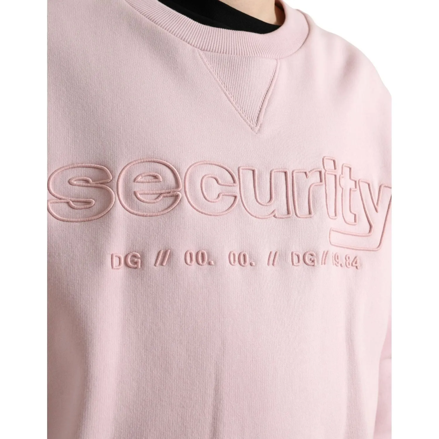 Dolce & Gabbana Elegant Pink Crew Neck Logo Sweater