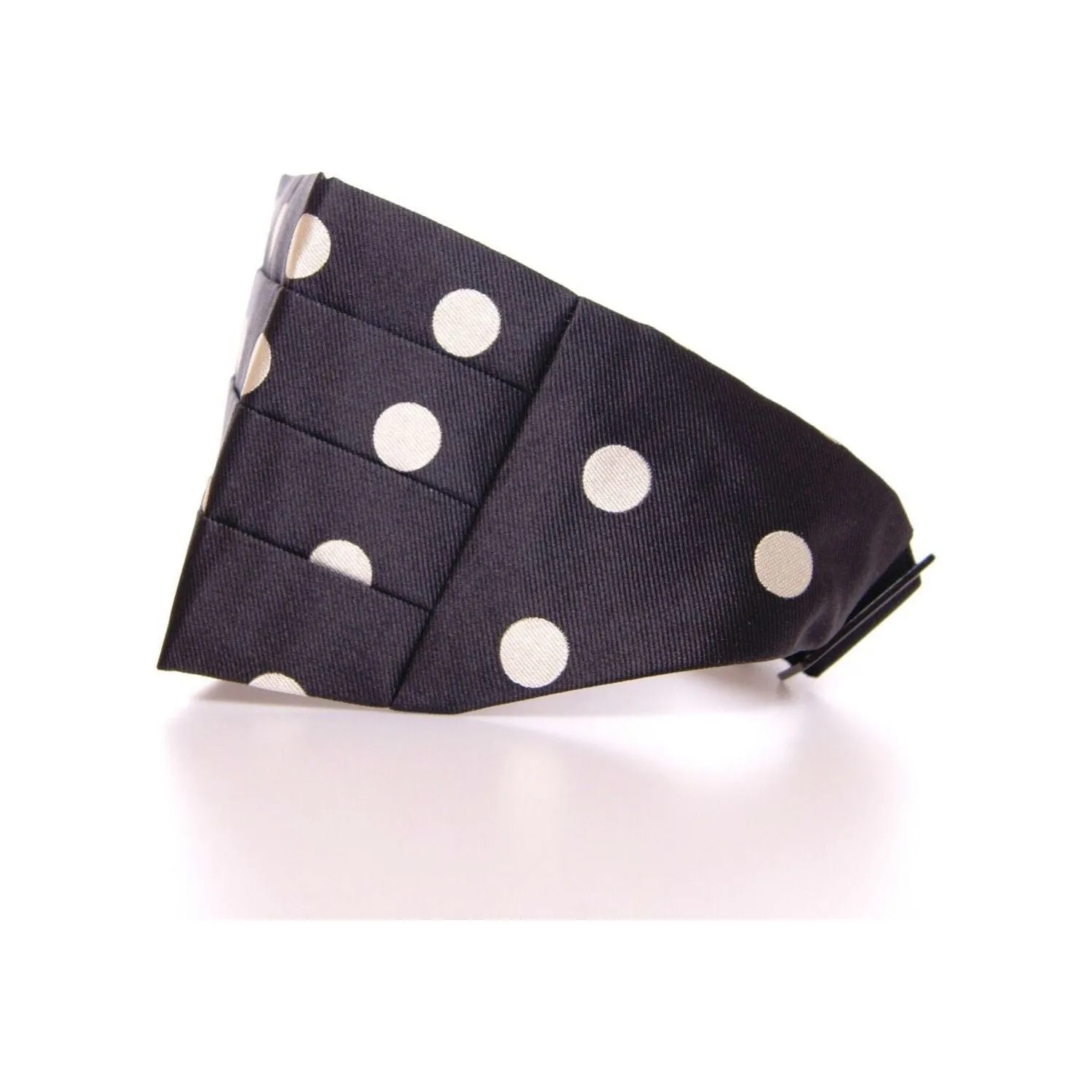 Dolce & Gabbana Elegant Silk Black Polka Dot Cummerbund