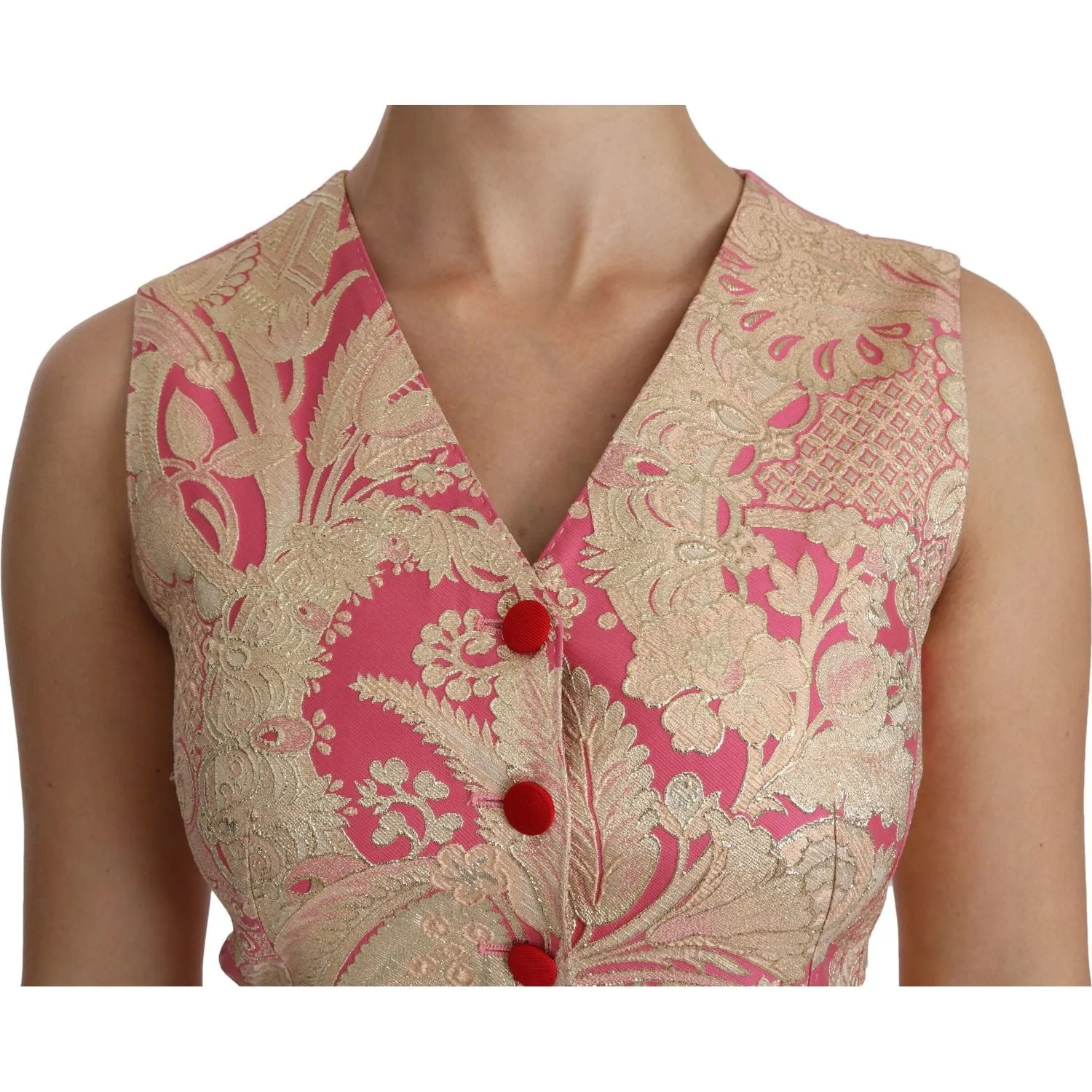 Dolce & Gabbana Elegant Silk Blend V-Neck Vest Top