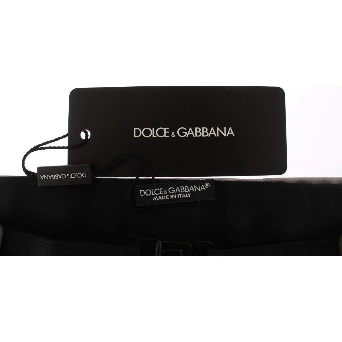 Dolce & Gabbana Elegant Silver Silk Cummerbund