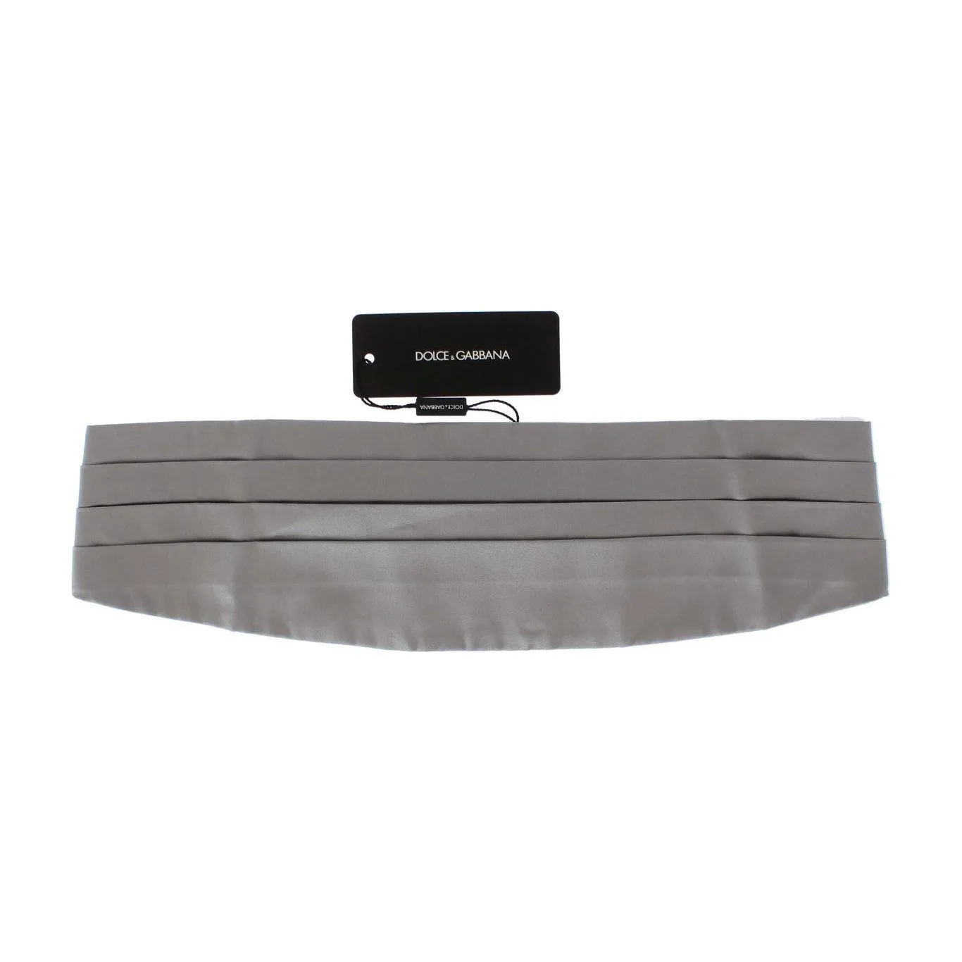 Dolce & Gabbana Elegant Silver Silk Cummerbund