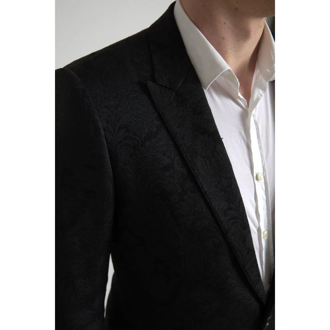 Dolce & Gabbana Elegant Slim Fit Black Martini Suit