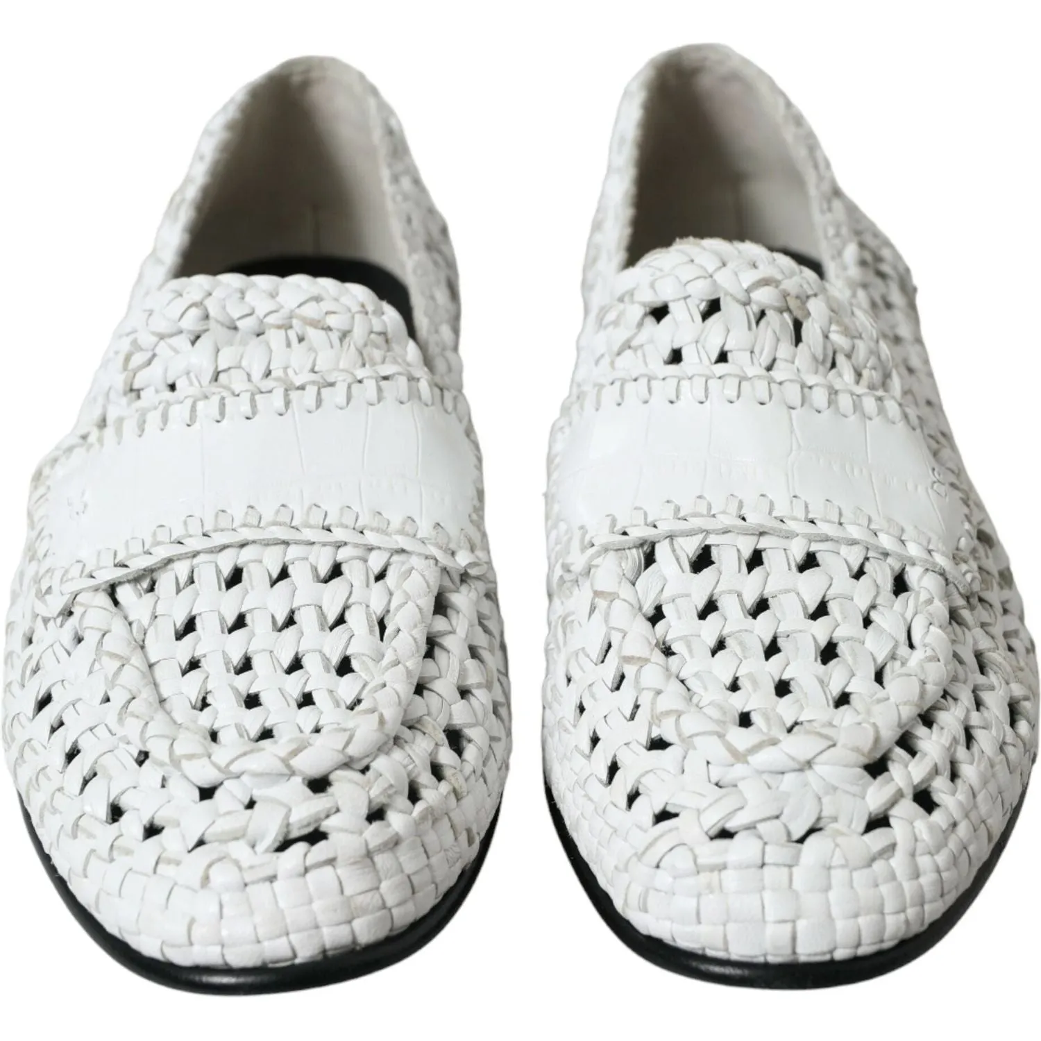 Dolce & Gabbana Elegant White Loafer Slip-Ons