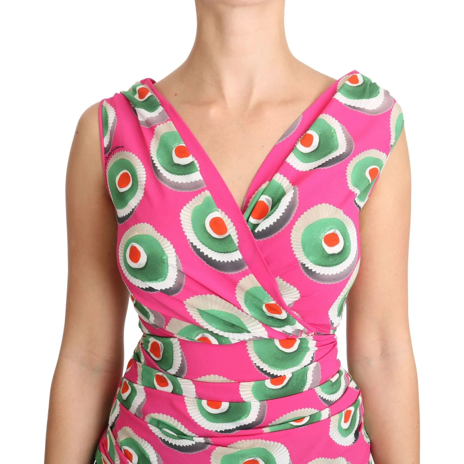 Dolce & Gabbana Sicilian Cake Print Sleeveless Silk Top