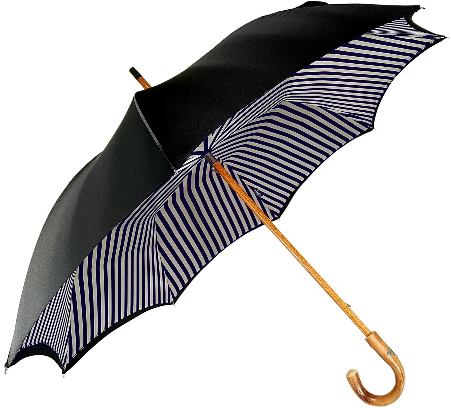 Double Cloth Men's Umbrella - Blue Striped Design